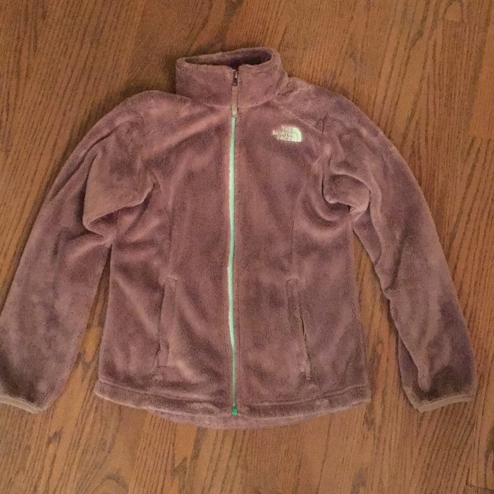Girls The North Face fuzzy jacket